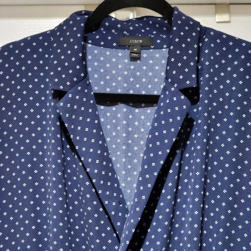 J. Crew Navy Polka Dot Jumpsuit With Pockets - Picture 3 of 9